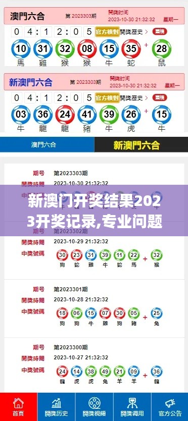 新澳门开奖结果2023开奖记录,专业问题执行_创意版130.327-2