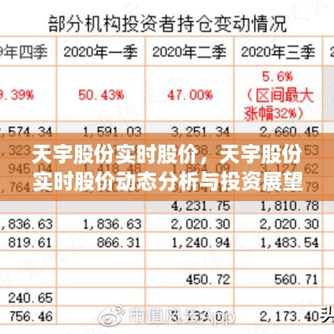 天宇股份实时股价动态分析与投资展望，展望未来发展潜力与投资机会