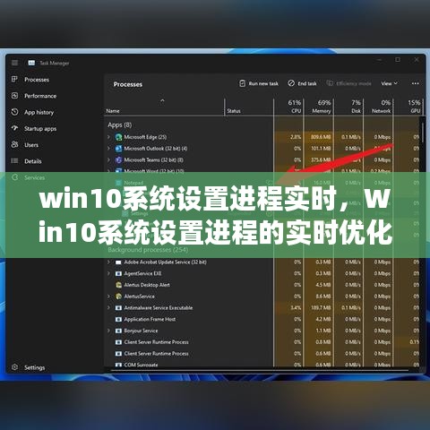 Win10系统设置进程的实时优化与管理详解