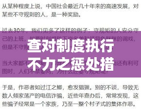 查对制度执行不力之惩处措施与深度应对策略