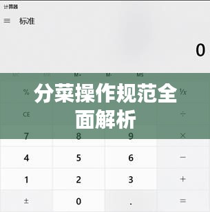 分菜操作规范全面解析