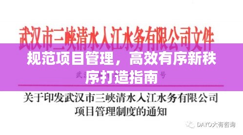 规范项目管理，高效有序新秩序打造指南