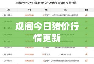 观阁今日猪价行情更新