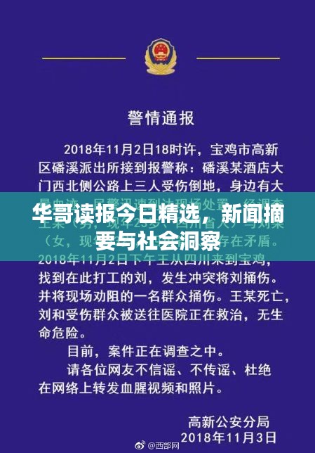 华哥读报今日精选，新闻摘要与社会洞察