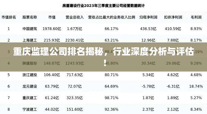 重庆监理公司排名揭秘，行业深度分析与评估！