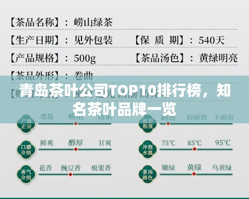 青岛茶叶公司TOP10排行榜，知名茶叶品牌一览