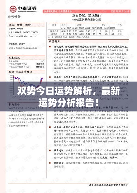 双势今日运势解析，最新运势分析报告！