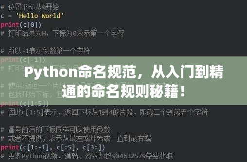 Python命名规范，从入门到精通的命名规则秘籍！