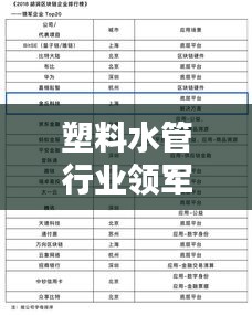塑料水管行业领军厂家排名TOP10，权威榜单揭晓！
