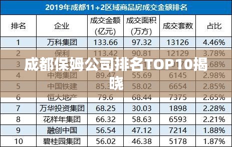 成都保姆公司排名TOP10揭晓