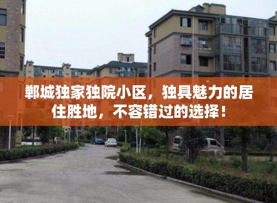 郸城独家独院小区，独具魅力的居住胜地，不容错过的选择！
