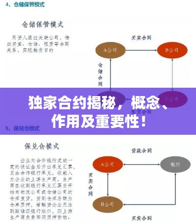 独家合约揭秘，概念、作用及重要性！