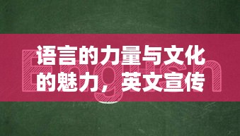 语言的力量与文化的魅力，英文宣传标语探秘