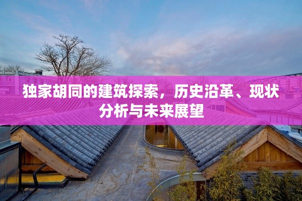 独家胡同的建筑探索，历史沿革、现状分析与未来展望