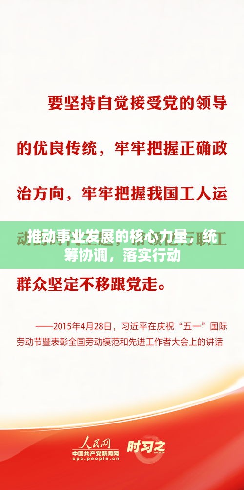 推动事业发展的核心力量，统筹协调，落实行动
